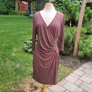 Patterned Long Sleeve Dress